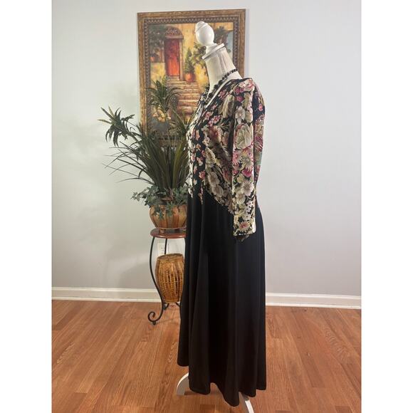 Ultra Dress New York Fit & Flare Dress Women VTG Floral Round Neck Back Zipper - Picture 4 of 8